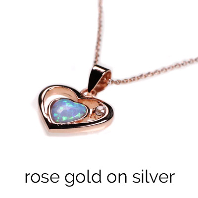 Rose Gold on Silver Opalite